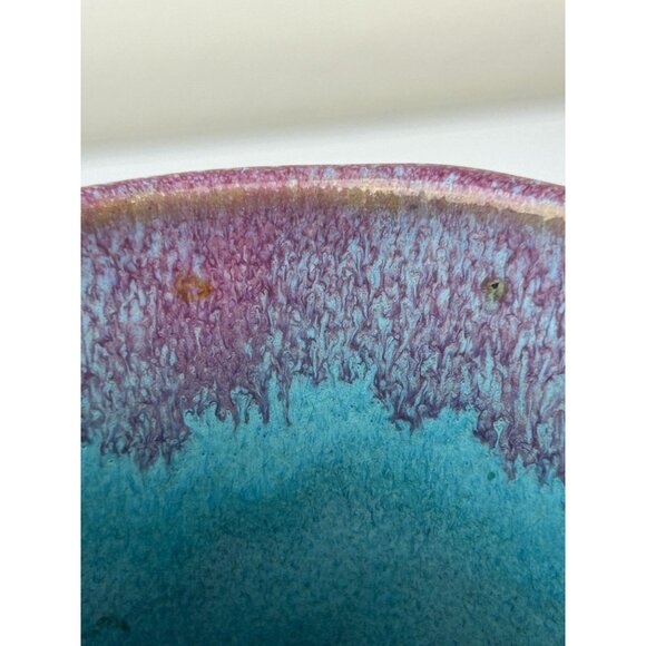 Art Pottery Mug Planter Vase Always Azul Villa Grove Purple Teal Tankard 6.5" - Picture 11 of 16